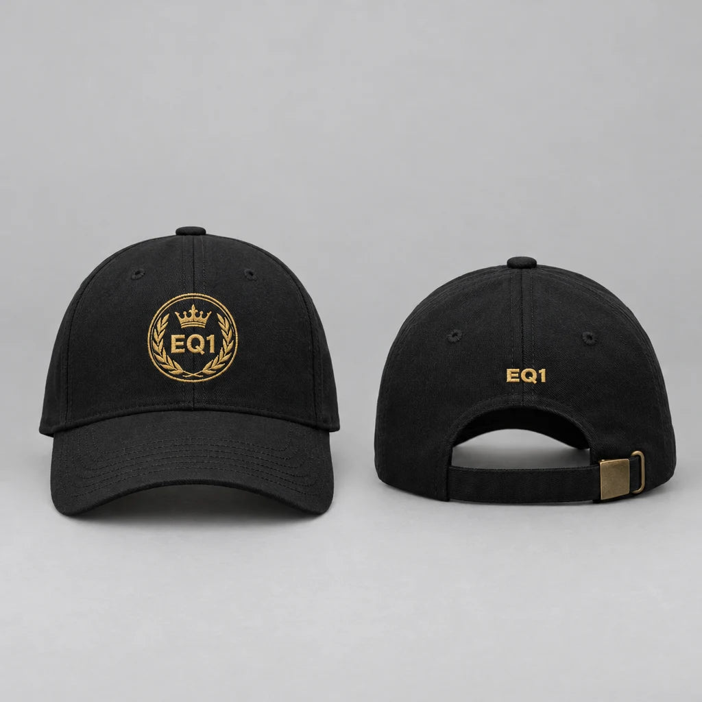 EQ1 Crown Order Heritage Crest Cap, Black