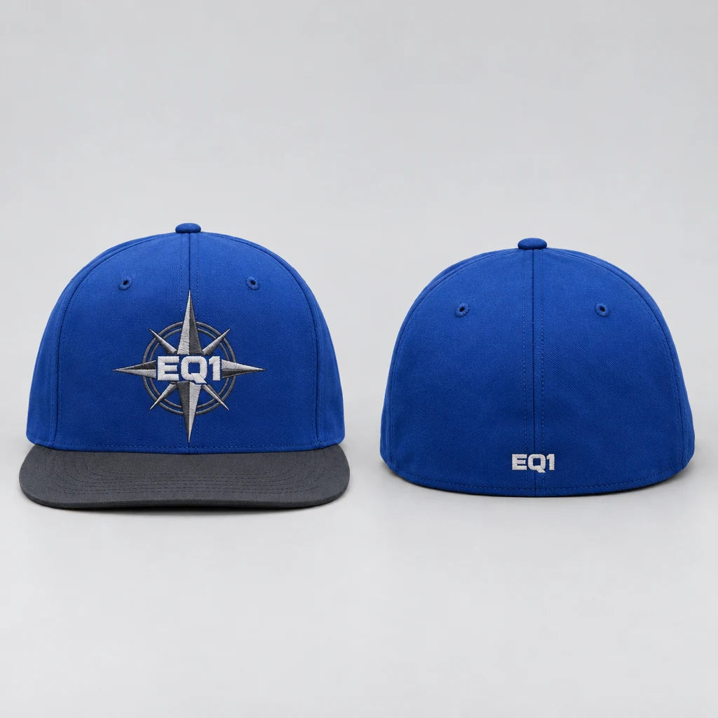 EQ1 Axis Fitted Cap, Cobalt Blue / Graphite