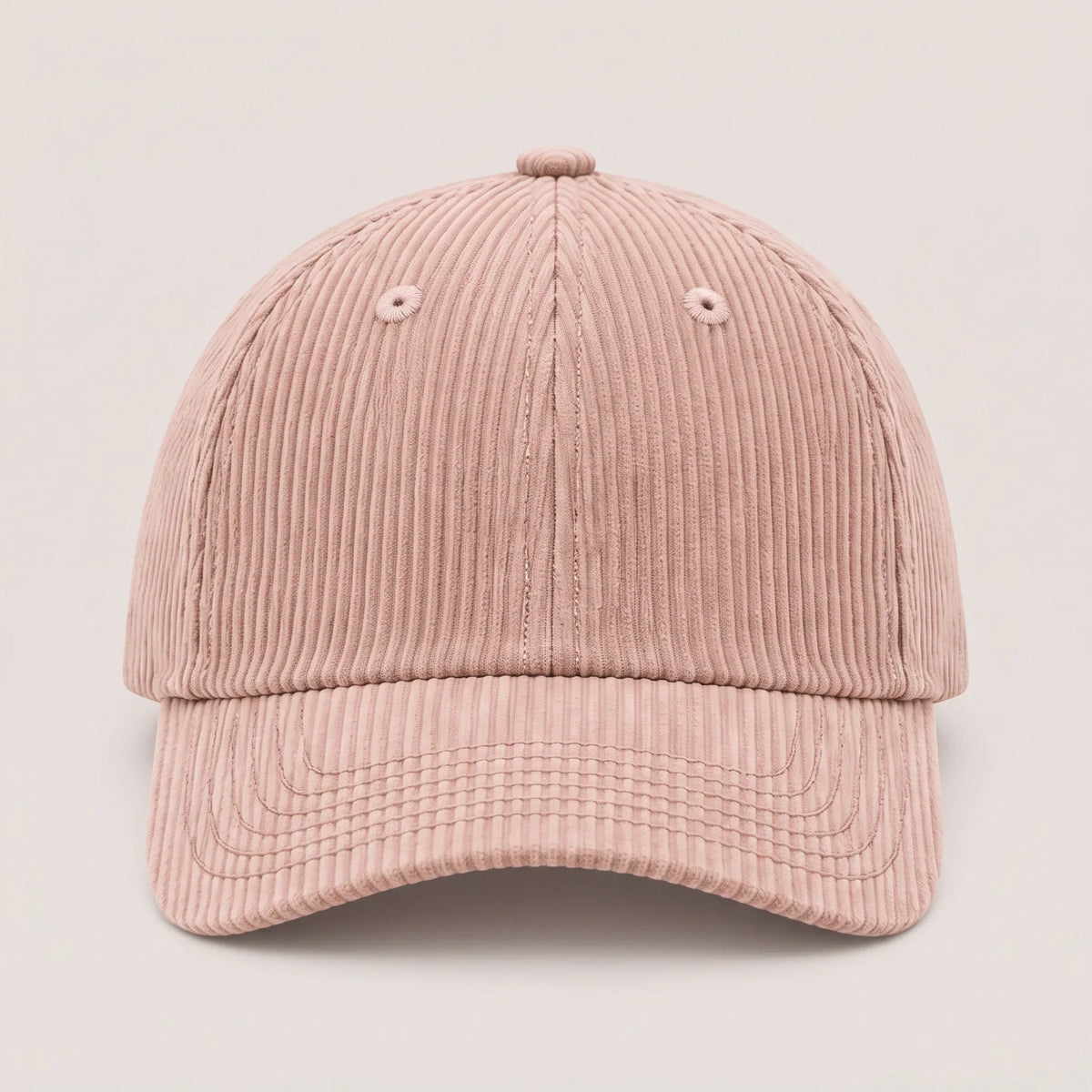 Blush Pink Corduroy Baseball Cap, No Logo