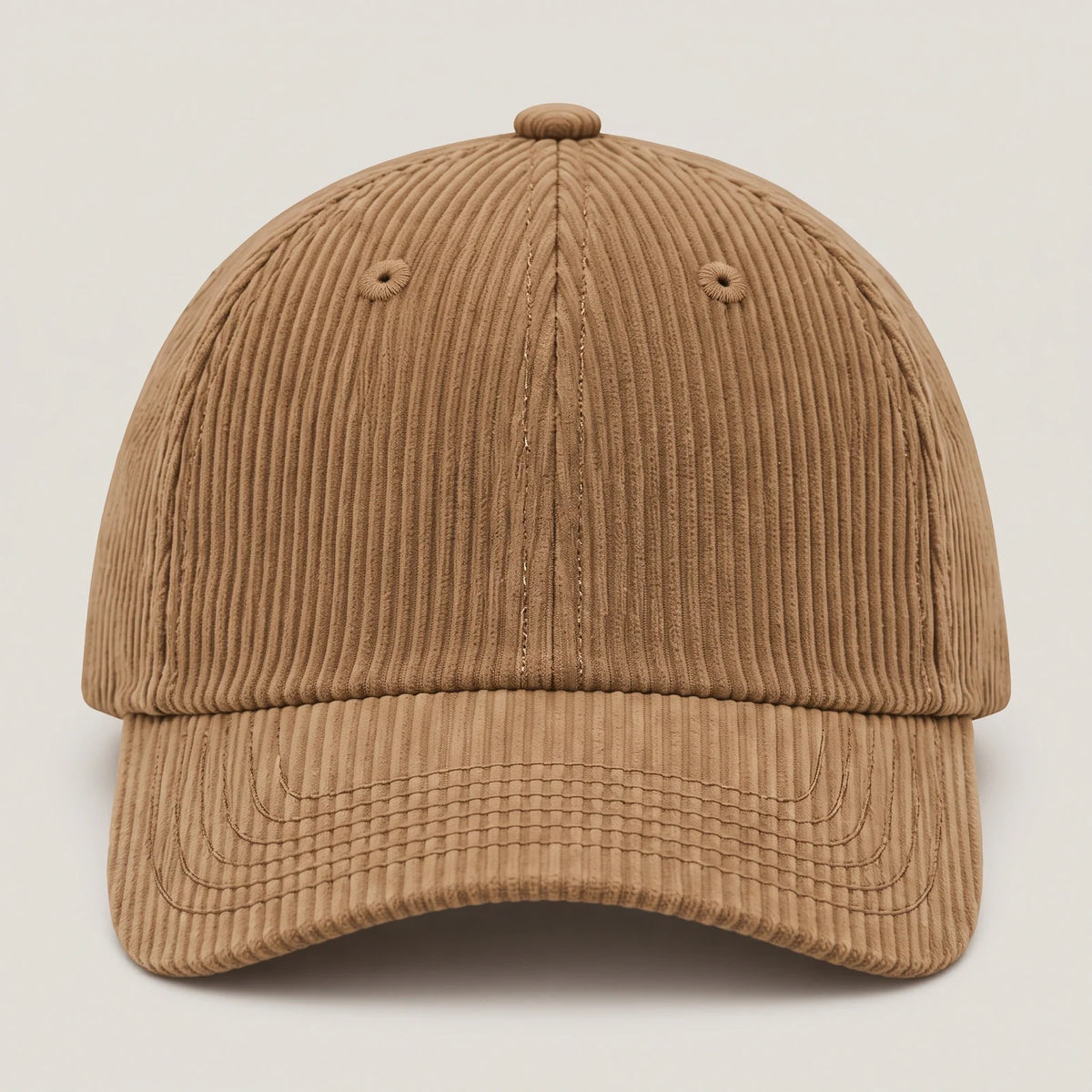 Camel Corduroy Baseball Cap, No Logo