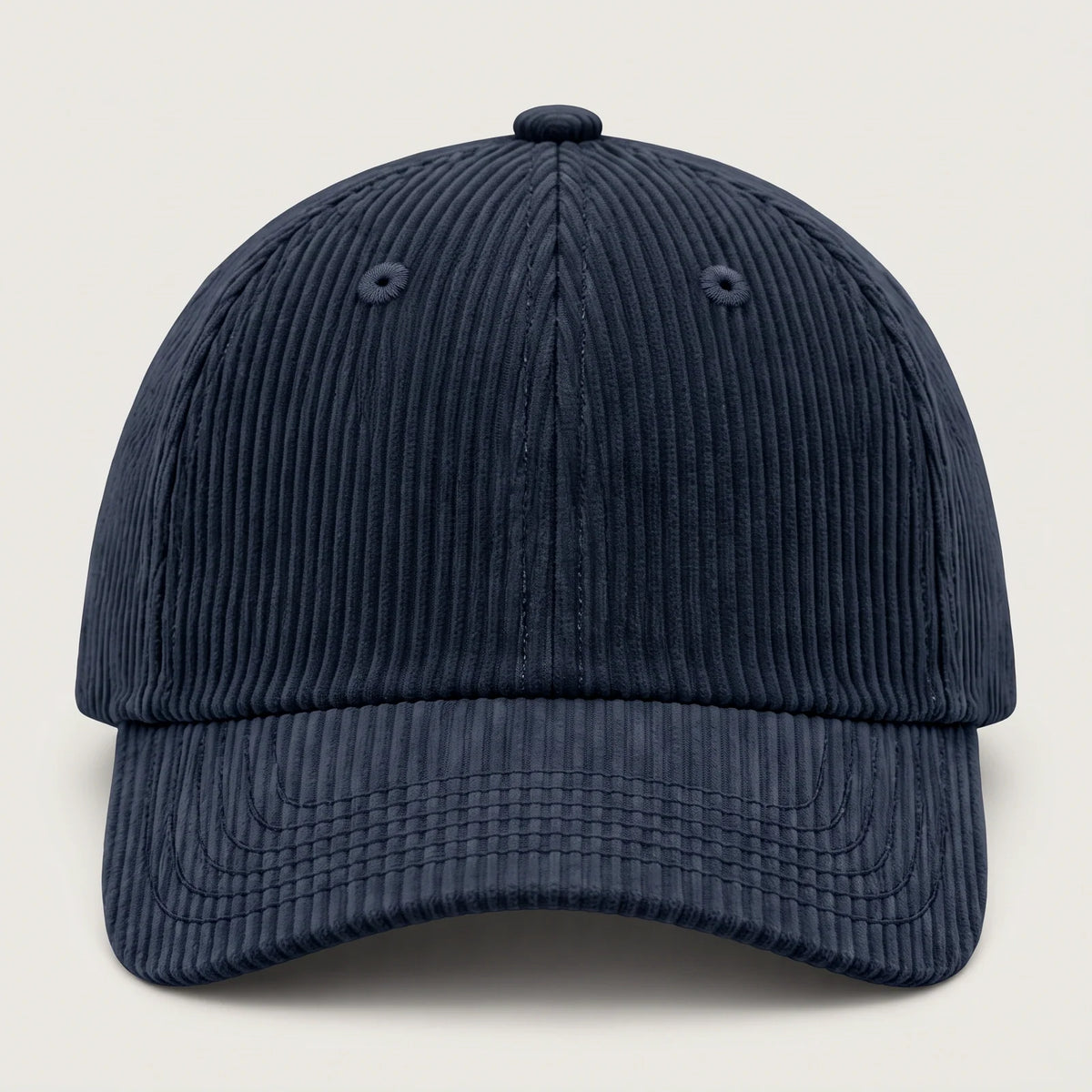 Navy Corduroy Baseball Cap, No Logo