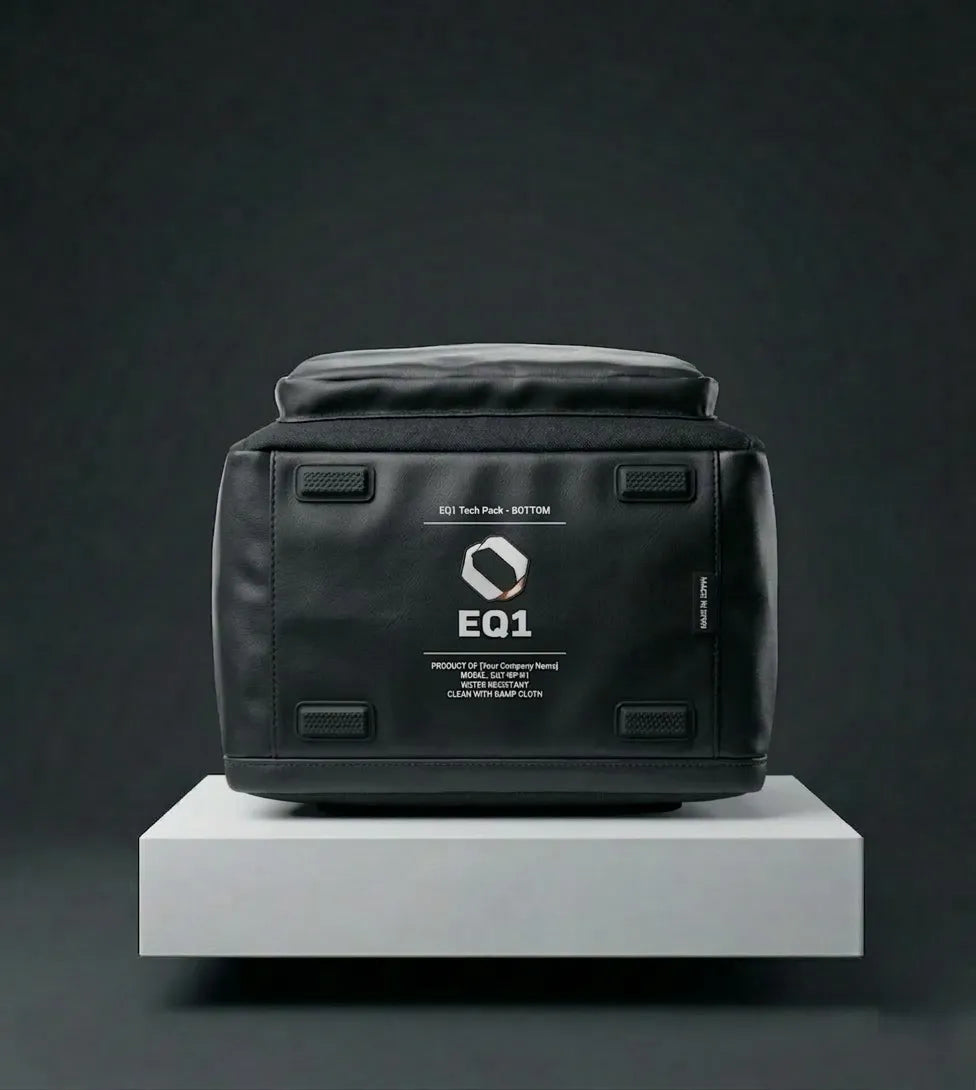 bottom view of office backpack