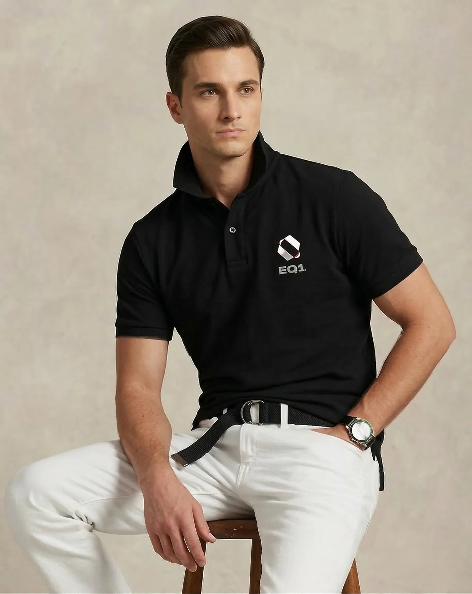 EQ1 Elite Polo — Stealth Black