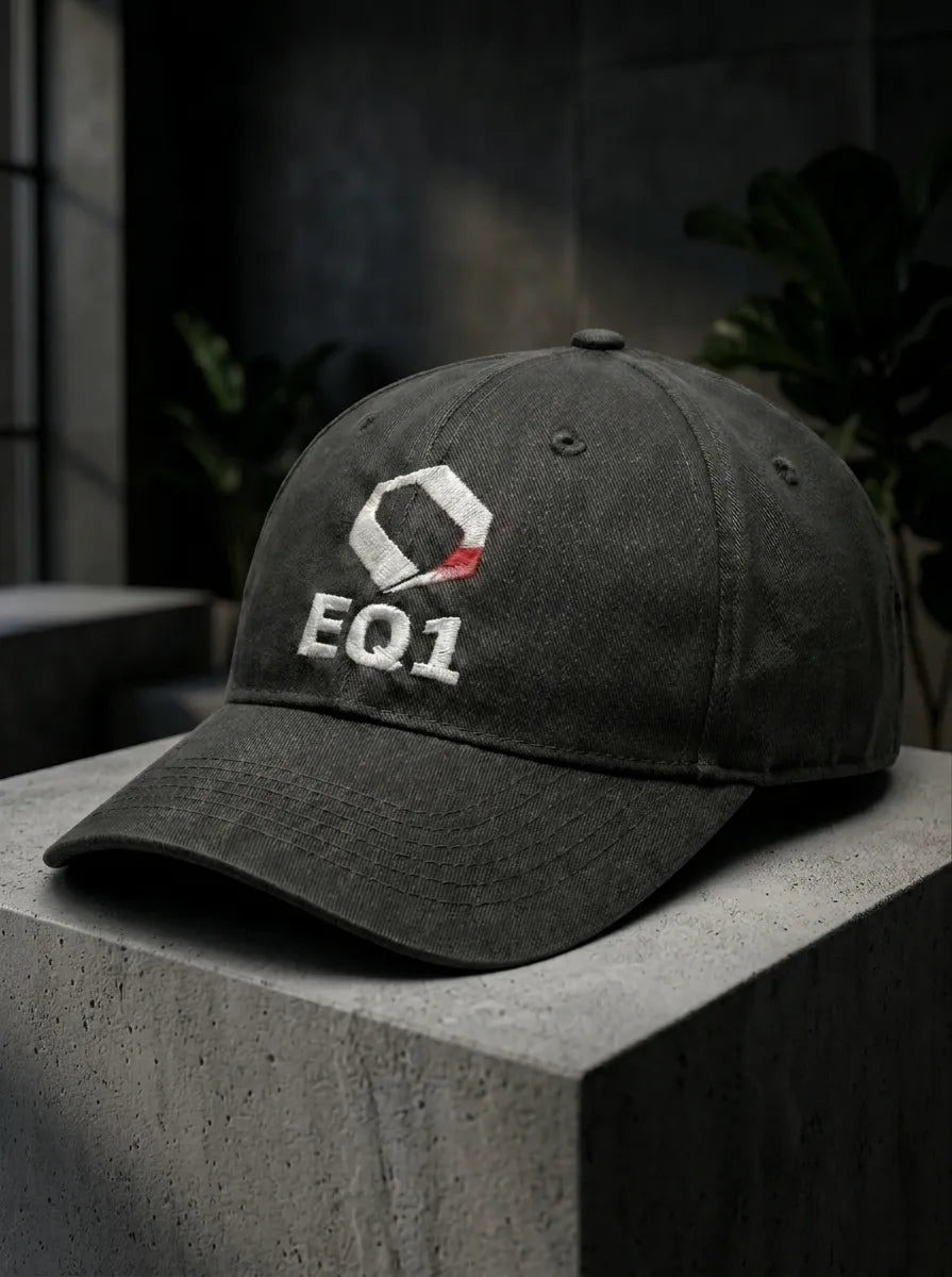 EQ1 Icon Baseball Cap — Charcoal Grey