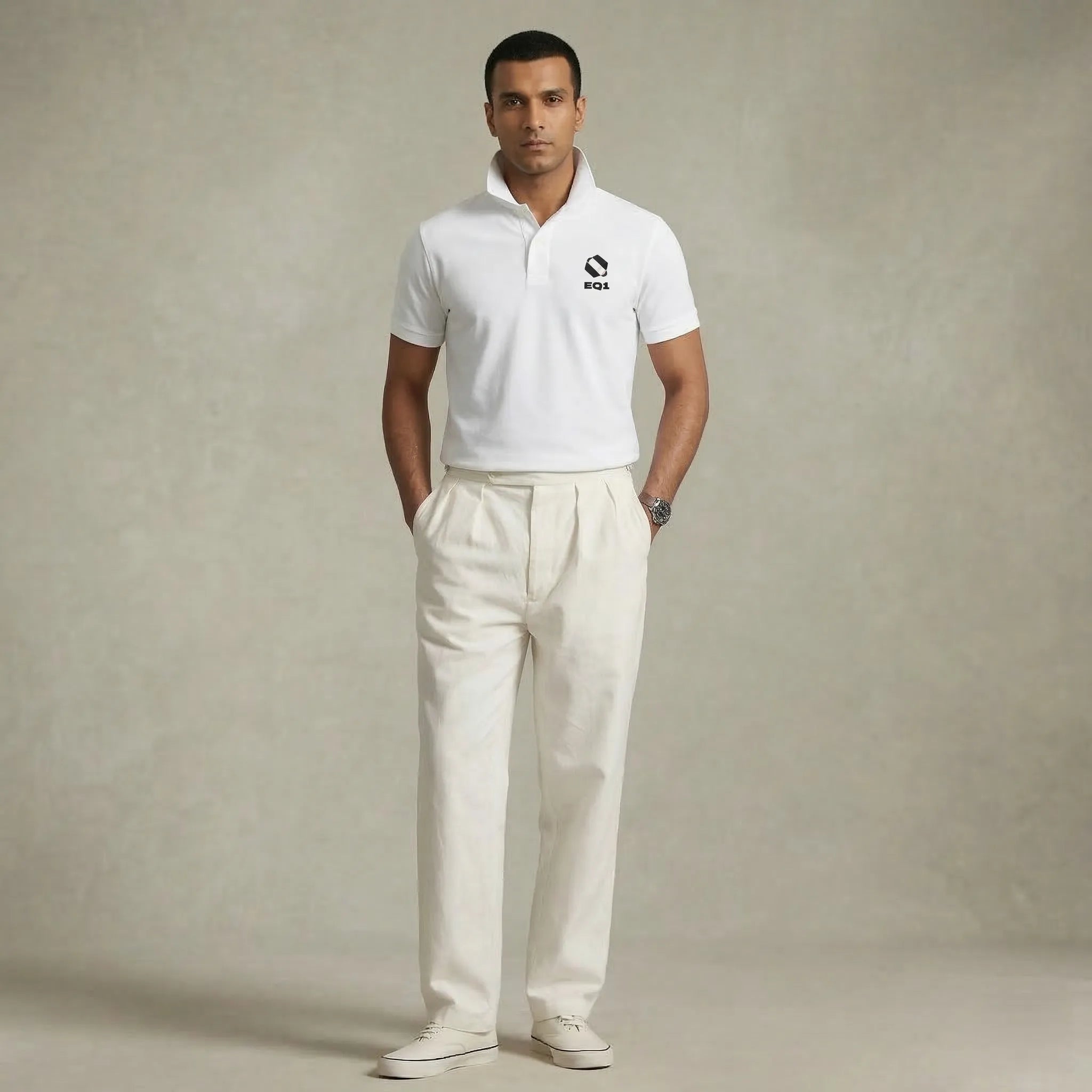 Elite Polo: Arctic White