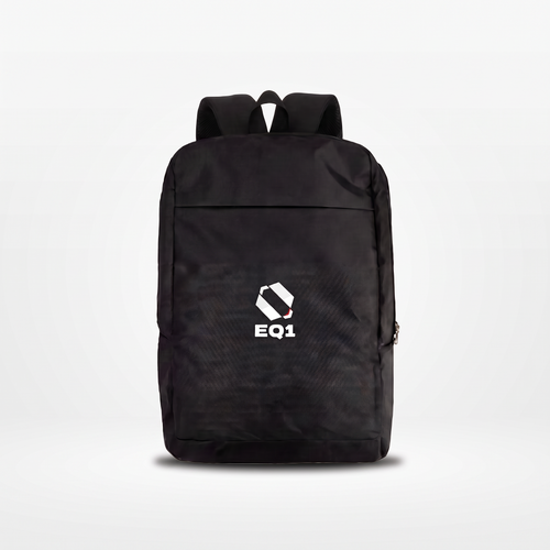 EQ1 Anti-Theft Urban Backpack in matte black Cordura
