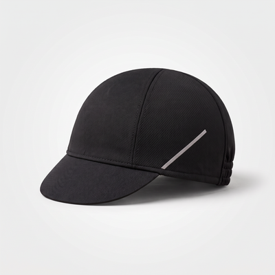 EQ1 Ride Cycling Cap in black technical fabric