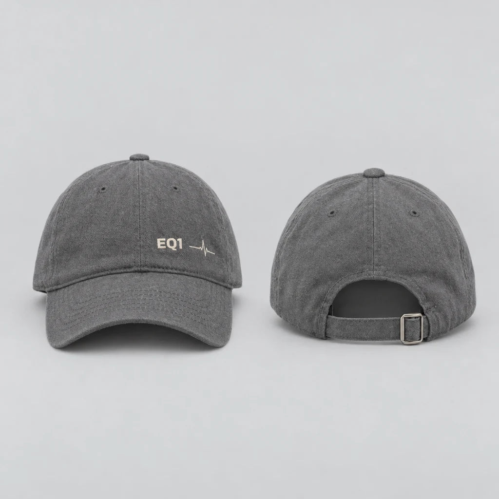 EQ1 Low Signal Soft Dad Cap, Smoke Grey
