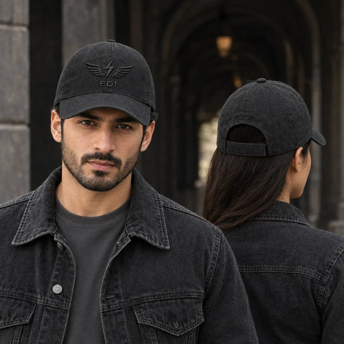 EQ1 After Dark Tonal Biker Cap worn