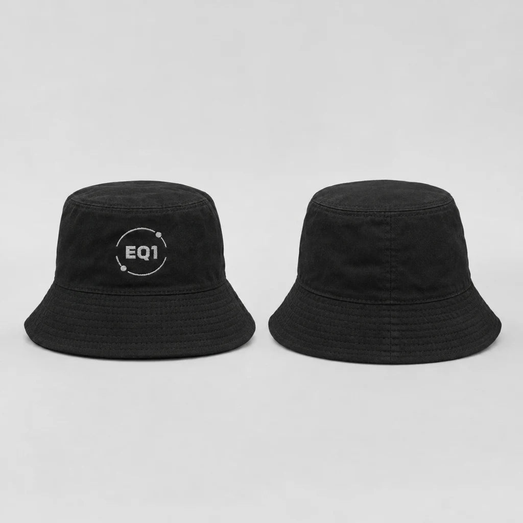 EQ1 Circular Motion Bucket Hat, Black