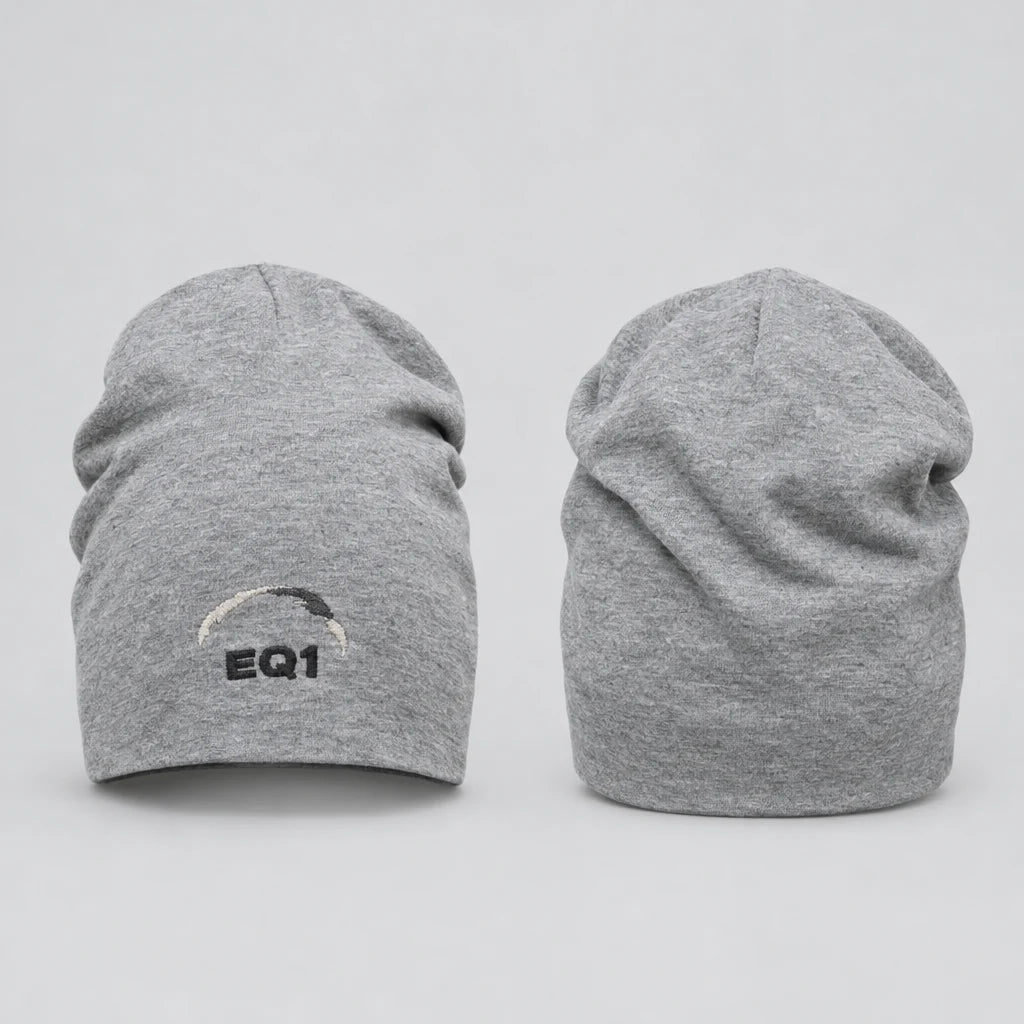 EQ1 Soft Riot Slouch Beanie, Heather Grey